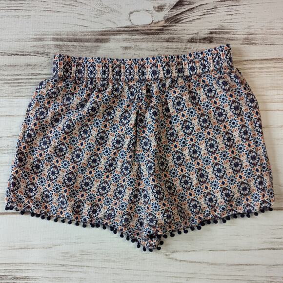 Divided H&M printed pull on shorts with pompom trim Sz 8 - Picture 5 of 5
